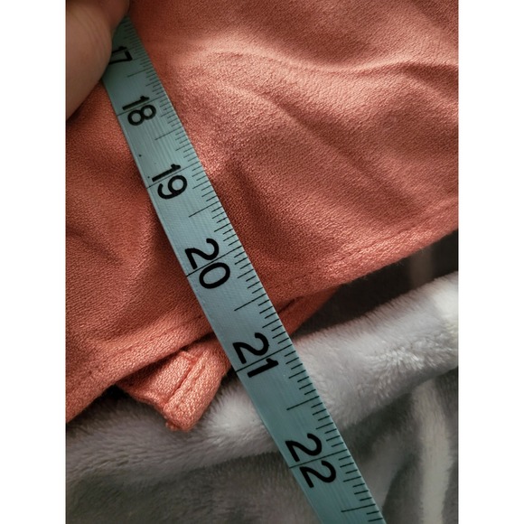 Cloth & Stone Coral Pink Tie Front V-Neck Viscose Blouse XS R9504-820-302 - Picture 9 of 9